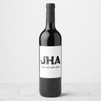 MINIMALIST BLACK THREE LETTER MONOGRAM NAME WHITE