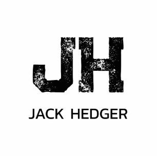 MINIMALIST BLACK TWO LETTER MONOGRAM NAME WHITE CUTOUT