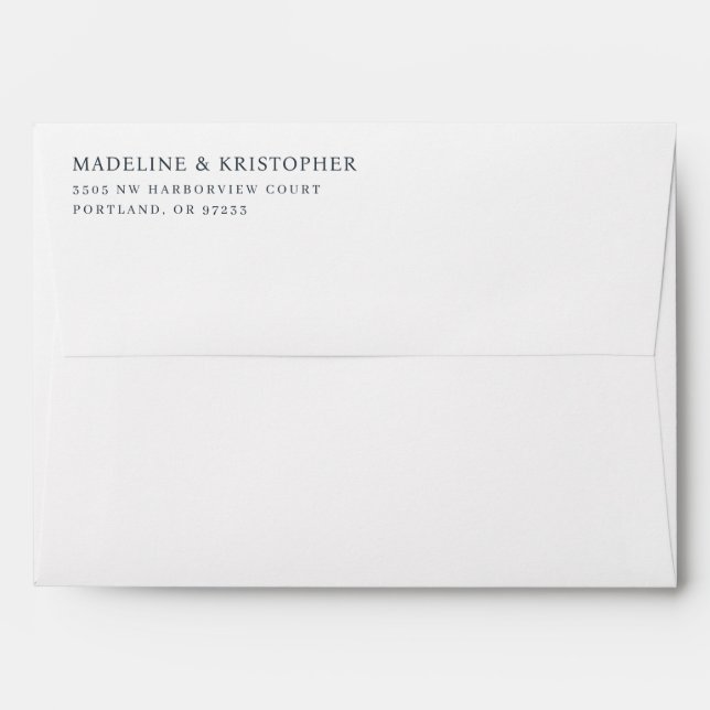 Minimalist Black Typographic Envelope (Back (Top Flap))
