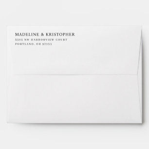 Minimalist Black Typographic Envelope