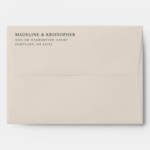Minimalist Black Typographic Envelope