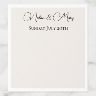 Minimalist Black Typography Wedding Envelope Liner