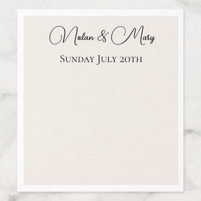 Minimalist Black Typography Wedding Envelope Liner (Design)