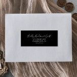Minimalist Black Wedding Guest Address Labels<br><div class="desc">These minimalist black wedding guest address labels are perfect for a boho wedding. The modern romantic design features classic white typography on a dark black background. Customize each label with the name and address of your guests. 21 labels per sheet. Add each sheet that you need to your cart individually....</div>