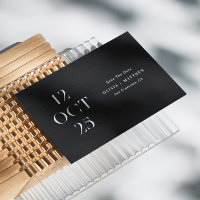 Minimalist Black Wedding | Modern Typography Photo