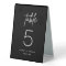 Minimalist Black Wedding Table Numbers Table