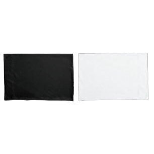 Minimalist Black White Bold Reversible Pillow Case