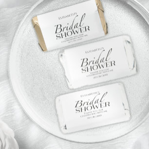 Minimalist Black & White Bridal Bridal Shower Hershey's Miniatures