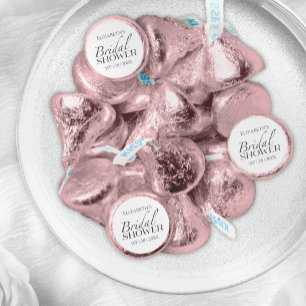 Minimalist Black & White Bridal Shower Hershey®'s Kisses®