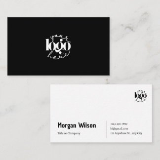 Minimalist black & white Business Logo Card