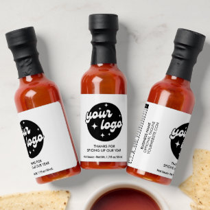 Minimalist Black & White Business Logo Promotional Hot Sauces