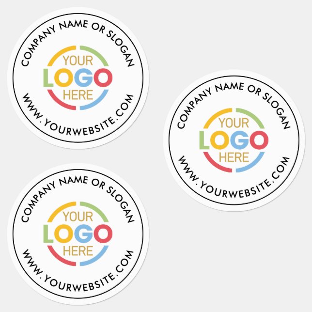 Minimalist Black White Business Logo Promotional Labels (Group)