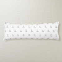 Minimalist Black & White Cat Yoga Body Pillow