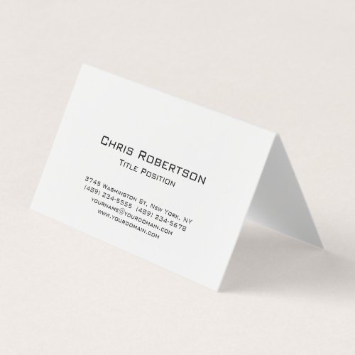 Minimalist  Black White Charming Modern Chic Business Card