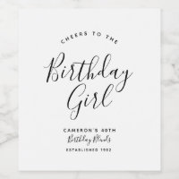 Cheers Birthday Girl