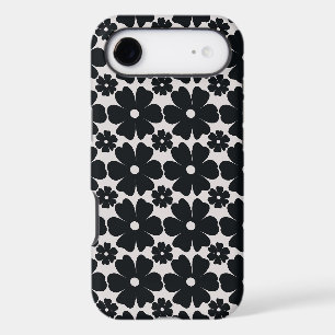 Minimalist black & white daisy pattern iPhone 17 air case