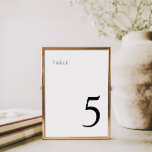 Minimalist Black White Elegant Wedding  Table Number<br><div class="desc">Minimalist black and white elegant wedding table number.</div>