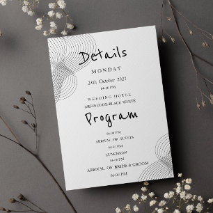 Minimalist black white geometric Details Program