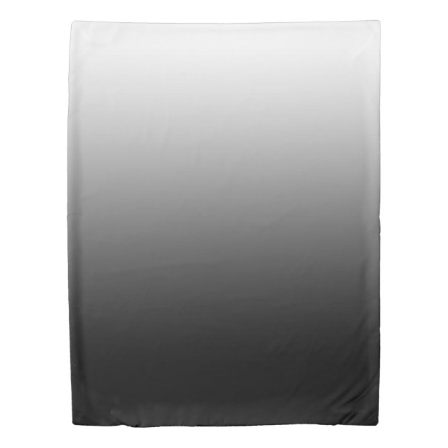 Minimalist Black White Gradient Stylish Modern Duvet Cover (Front)