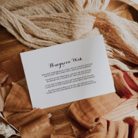 Minimalist Black White Honeymoon Wish