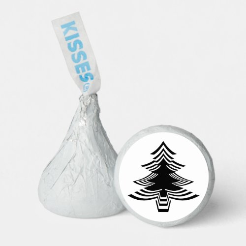 Minimalist Black  White Iconic Christmas Tree Hersheys Kisses