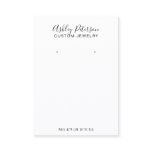 Minimalist black white jewelry earring display business card Minimalist black white jewelry earring display business card