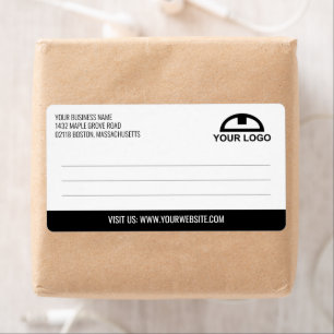 Minimalist Black White Logo Practical Shipping Label