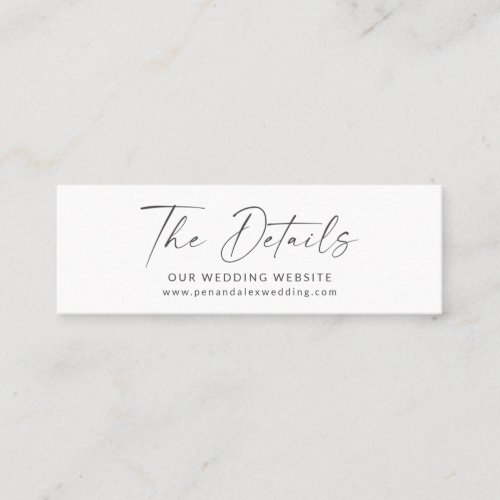 Minimalist Black White Modern Script Website Card