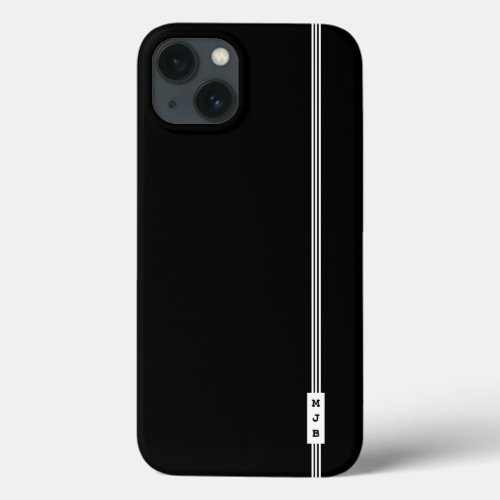 Minimalist Black White Monogram   Case_Mate iPhone iPhone 13 Case