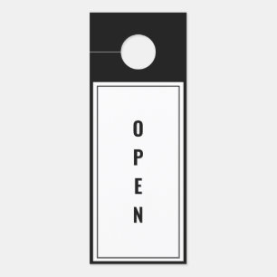 Minimalist Black & White Open-Closed Door Hanger