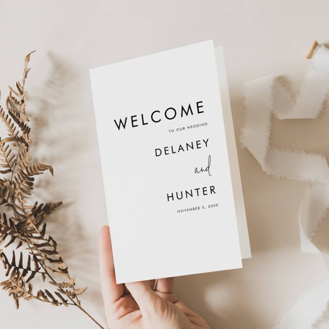 Minimalist Black/White Paper Prorgam Booklet (Creator Uploaded)