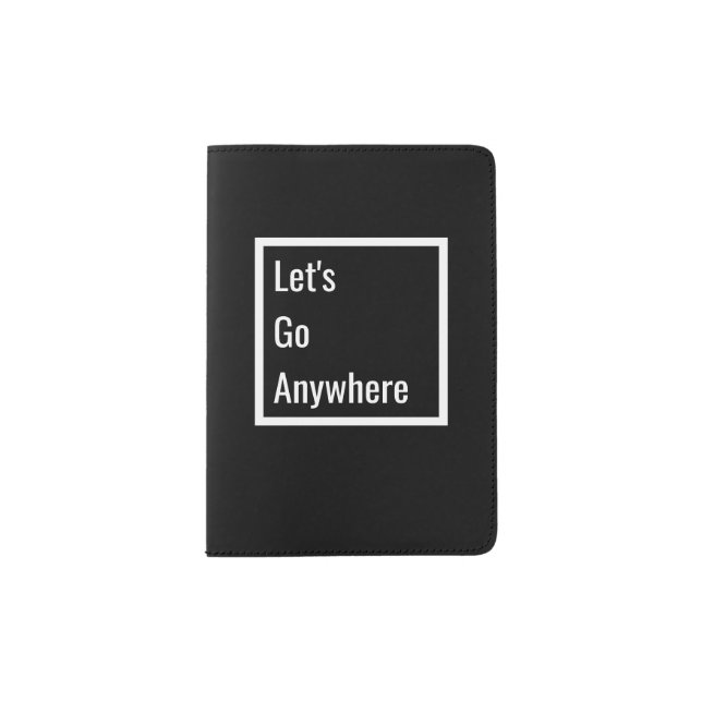 Minimalist Black & White Passport Holder (Front)