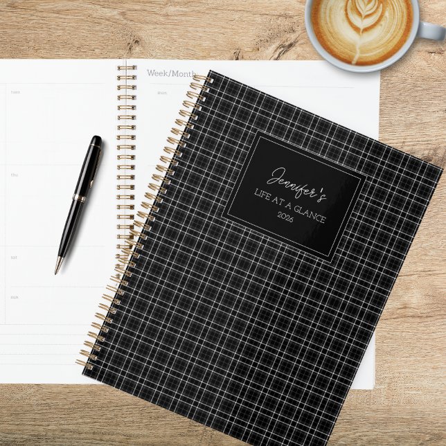 Minimalist Black & White Plaid Planner (Creator Uploaded)