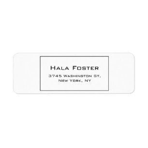 Minimalist Black & White Plain Elegant Modern Label