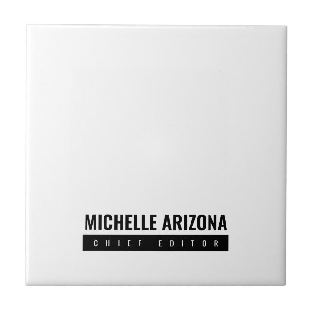 Minimalist Black & White Professional Modern Ceramic Tile (Front)