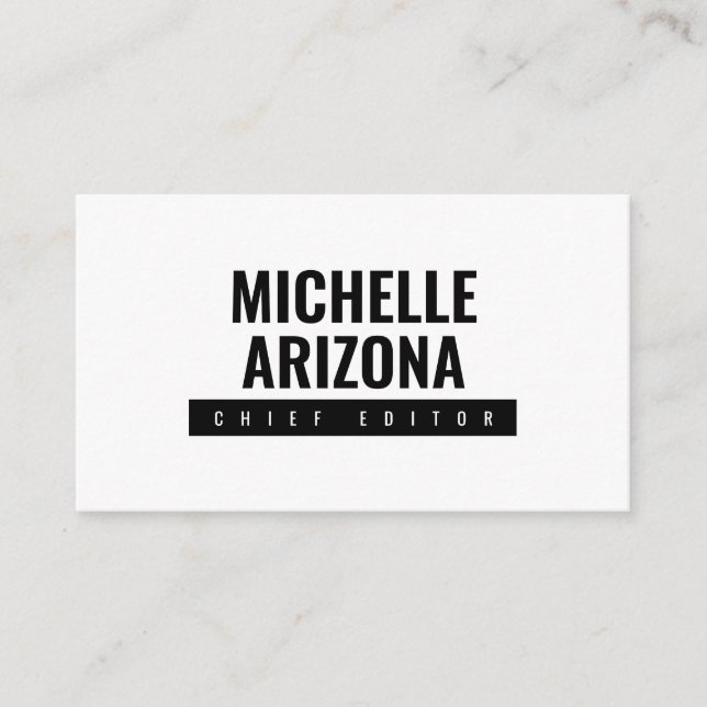 Minimalist Black & White Professional Modern Enclosure Card (Front)