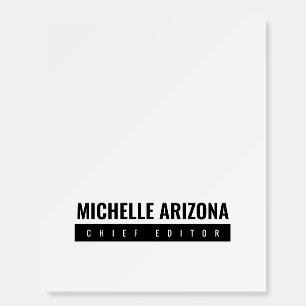 Minimalist Black & White Professional Modern Foam Board