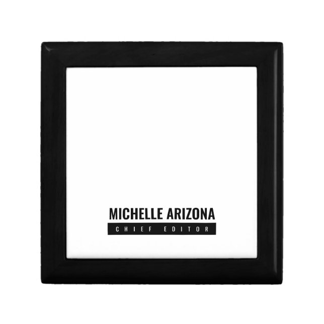 Minimalist Black & White Professional Modern Gift Box (Front)
