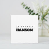 Minimalist Black & White Professional Modern Name (Standing Front)