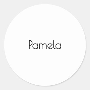 Minimalist Black & White Professional Modern Name Classic Round Sticker