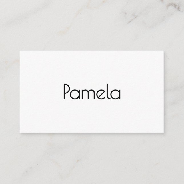 Minimalist Black & White Professional Modern Name Enclosure Card (Front)