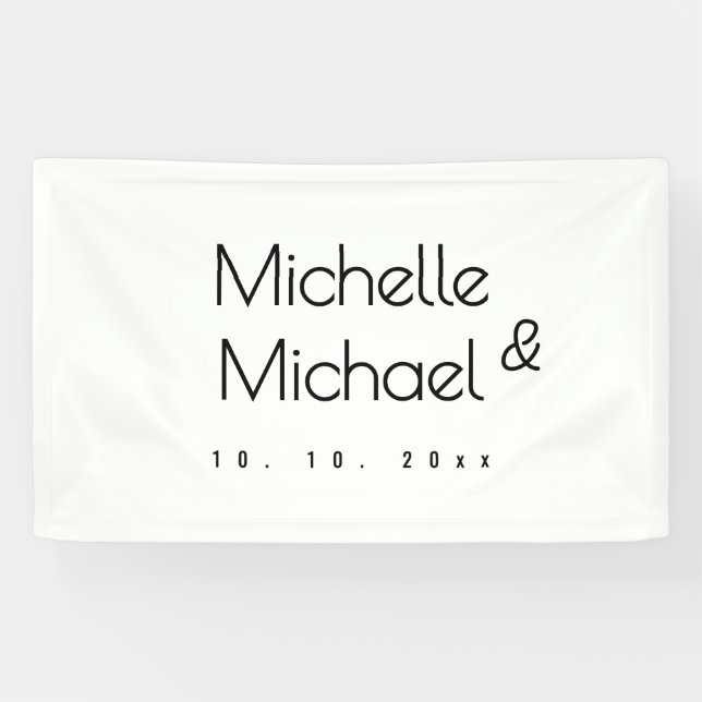 Minimalist Black & White Professional Modern Names Banner (Horizontal)