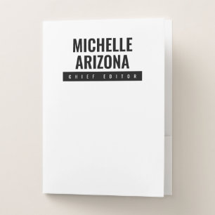 Minimalist Black & White Professional Modern Pocket Folder