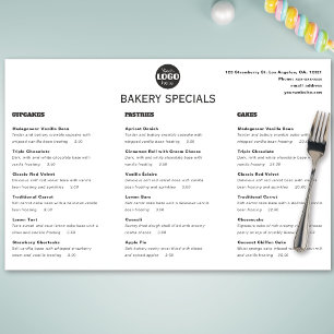 Minimalist Black White Professional QR code Logo Menu