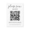 Minimalist Black & White QR Code Wedding 
