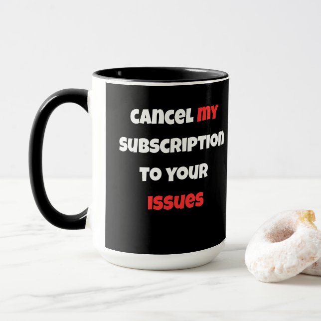 Minimalist Black & White Quote Mug - Cancel My (With Donut)
