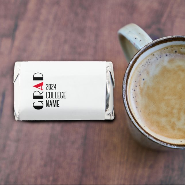 Minimalist  black white red graduation hershey's miniatures (Creator Uploaded)