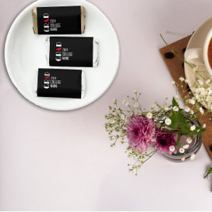 Minimalist  black white red graduation hershey's miniatures