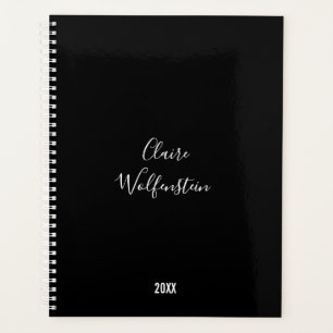 Minimalist Black White Script Business Planner