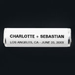 Minimalist black white simple modern chic wedding breath savers® mints<br><div class="desc">Minimalist black and white Custom Names,  location and date,  or any text simple elegant chic wedding,  or engagement gift favors,  Mints.
Fully customizable black text,  solid plain white background.</div>